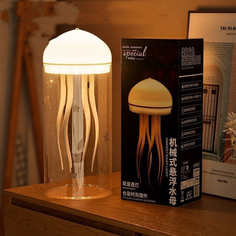 3D Creative Floating Jellyfish Small Night Lamp Diy Luminous Ambience Light