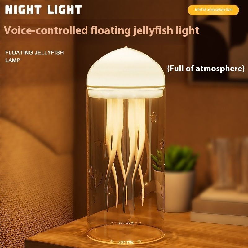3D Creative Floating Jellyfish Small Night Lamp Diy Luminous Ambience Light