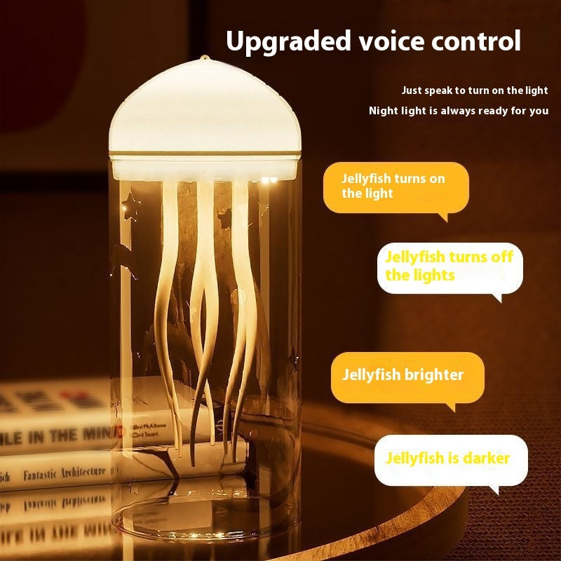 3D Creative Floating Jellyfish Small Night Lamp Diy Luminous Ambience Light