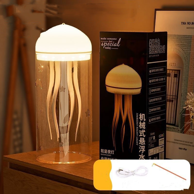 3D Creative Floating Jellyfish Small Night Lamp Diy Luminous Ambience Light