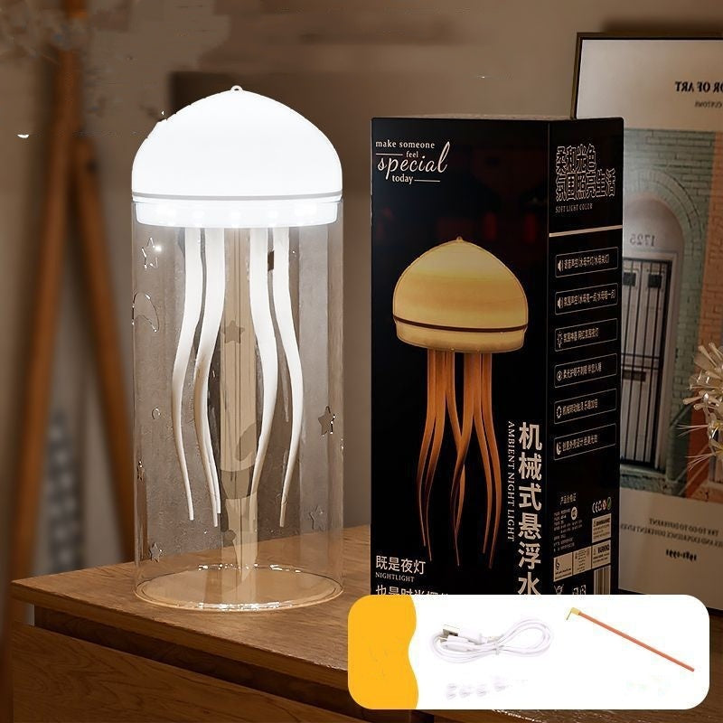 3D Creative Floating Jellyfish Small Night Lamp Diy Luminous Ambience Light