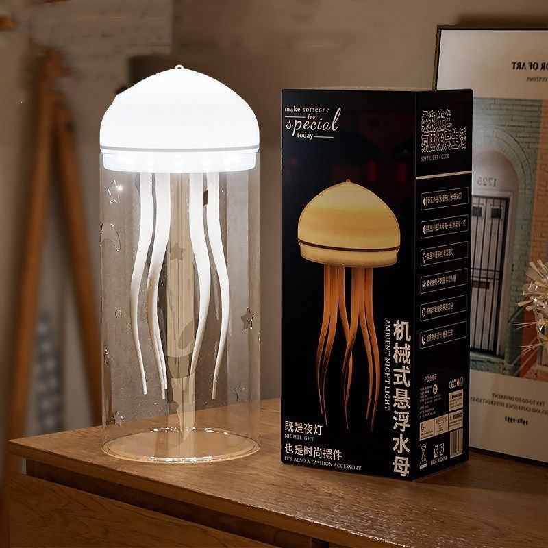 3D Creative Floating Jellyfish Small Night Lamp Diy Luminous Ambience Light
