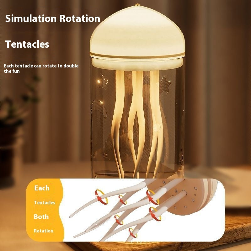 3D Creative Floating Jellyfish Small Night Lamp Diy Luminous Ambience Light